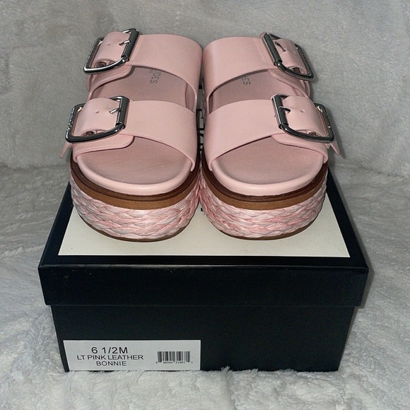 NWT J/SLIDES BONNIE Light Pink Leather Sandal - Picture 7 of 15